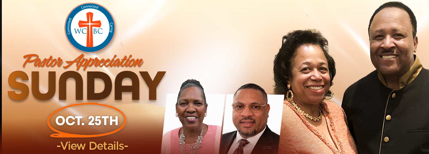 Pastor Appreciation Sunday on October 25 featuring church leaders and honorees